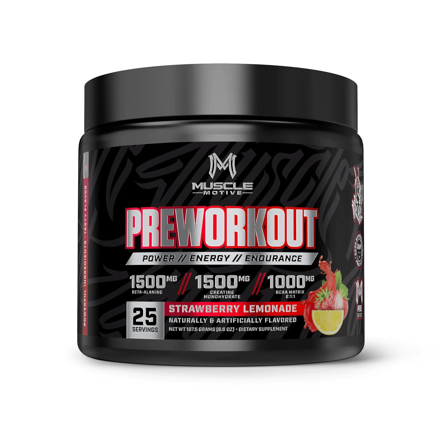 Muscle Motive Pre-Workout Mix - Strawberry Lemonade (187.5g)