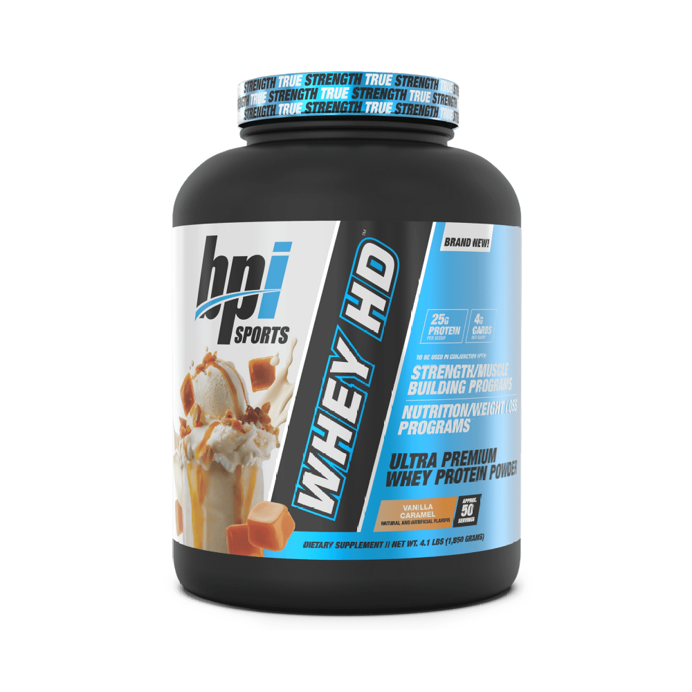 BPI Sports Whey HD Ultra Premium Protein 4.1LB - Vanilla Caramel
