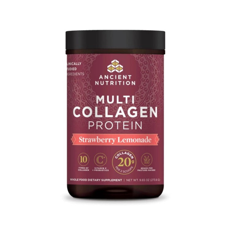 Ancient Nutrition Multi Collagen Protein - Strawberry Lemonade (273.6g)