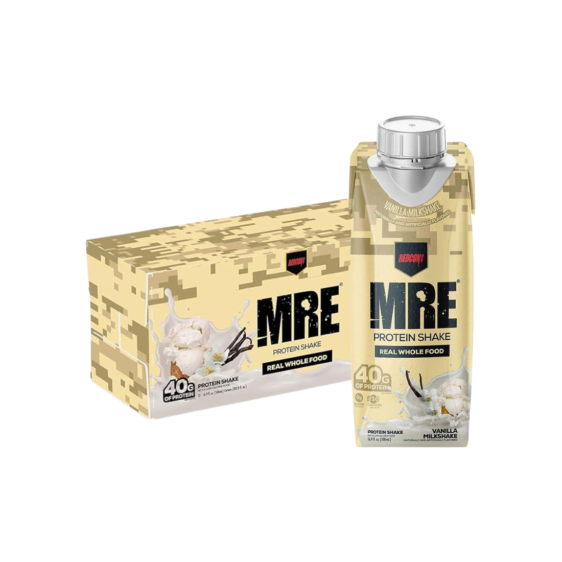 REDCON1 MRE Protein Shake - Vanilla Milkshake (12 Pack)