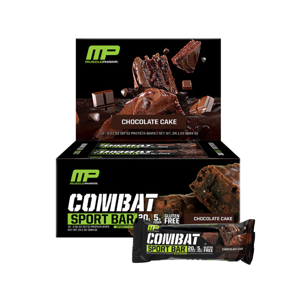 MusclePharm Combat Sport Bar - Chocolate Cake (12 Pack)