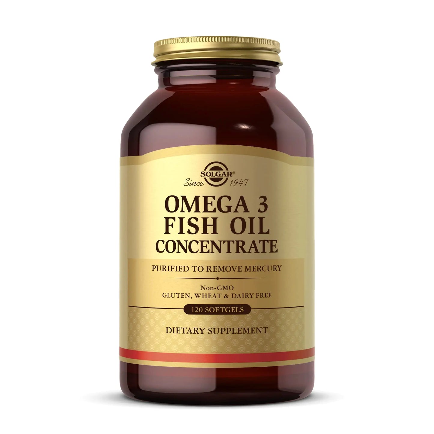 SOLGAR Omega-3 Fish Oil Concentrate (120 Softgels)