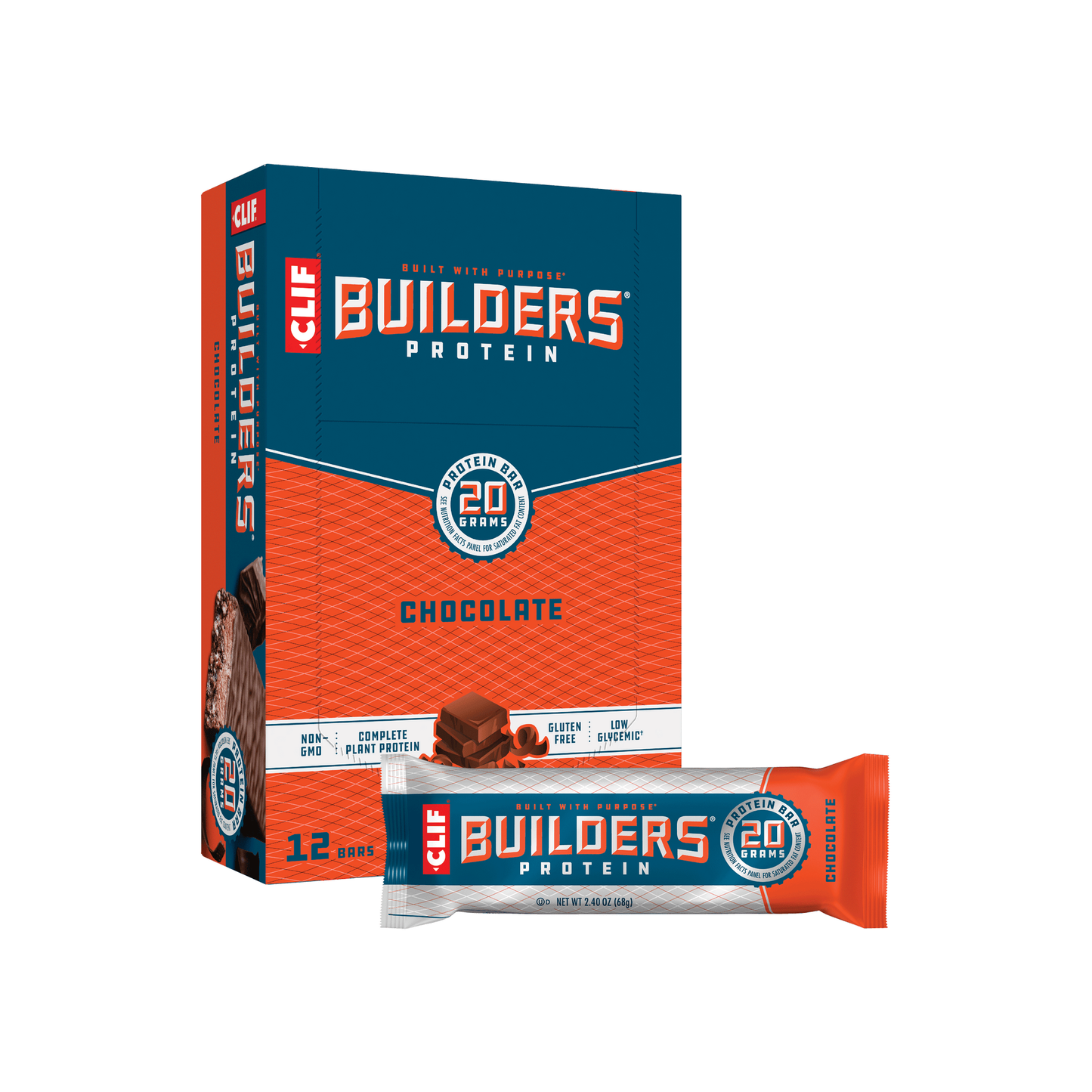 CLIF Builders Protein Bar - Chocolate (12 Pack)