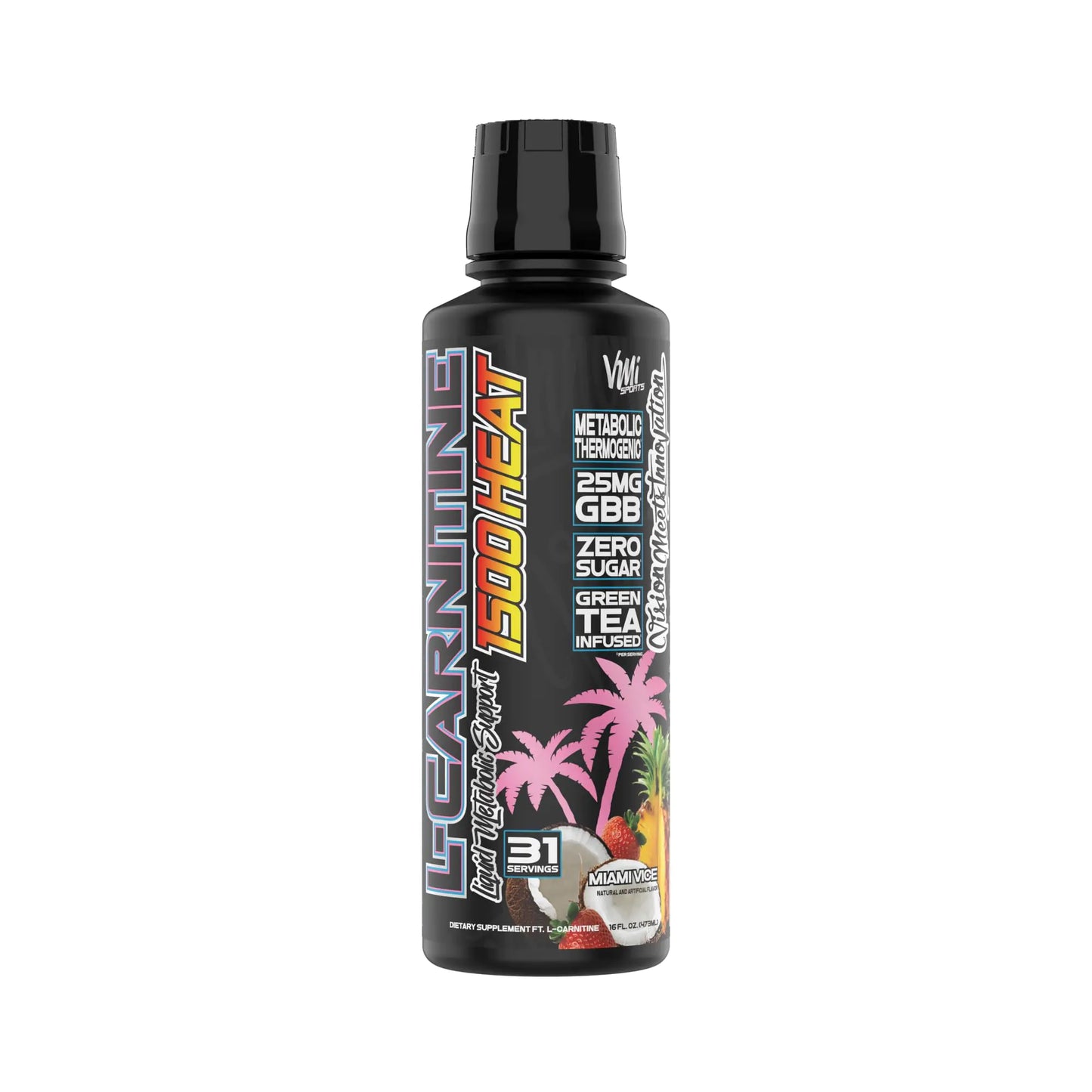 VMI Sports Liquid L-Carnitine 1500 Heat - Miami Vice (473mL)