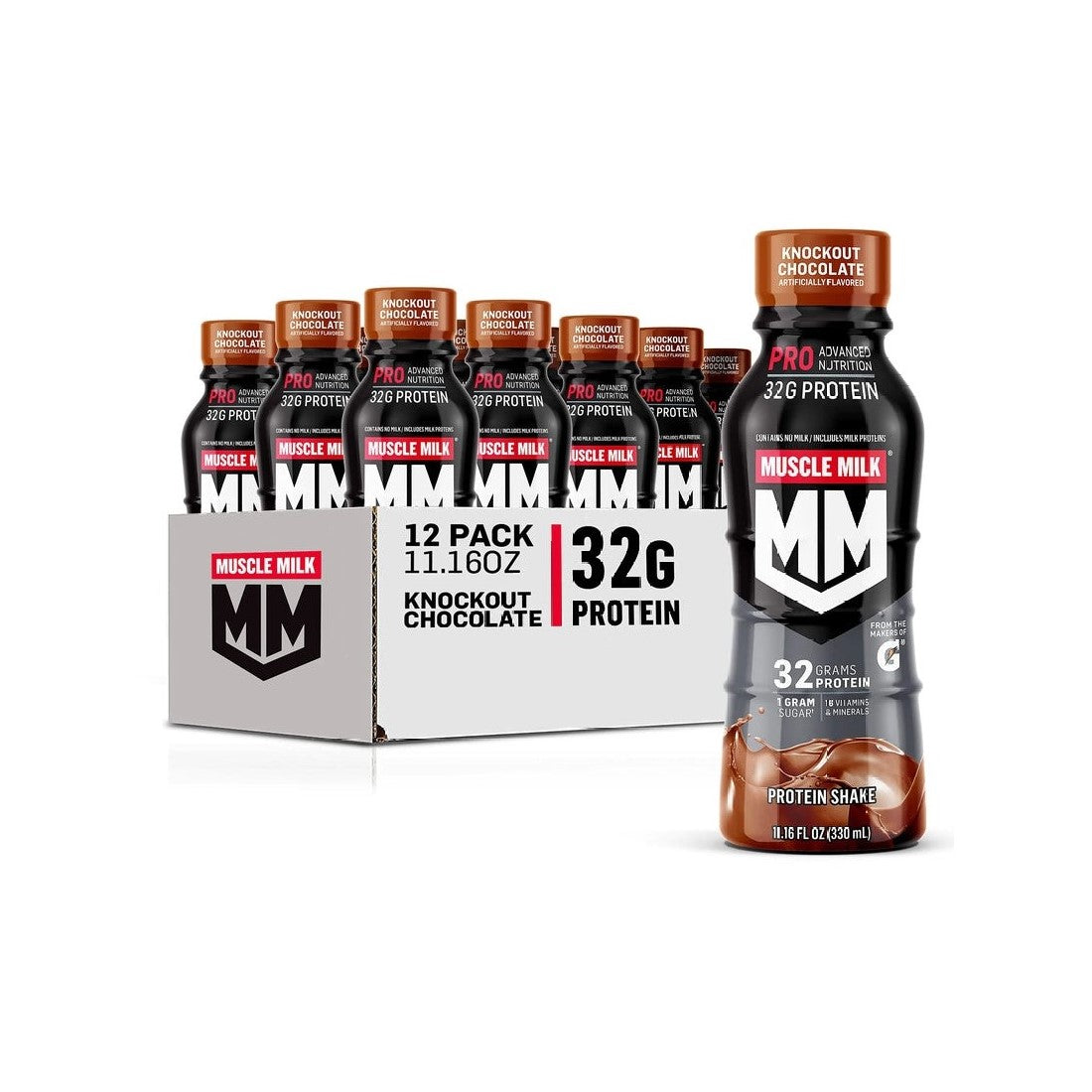Muscle Milk Pro Series Protein Shake - Knockout Chocolate (12 Pack)