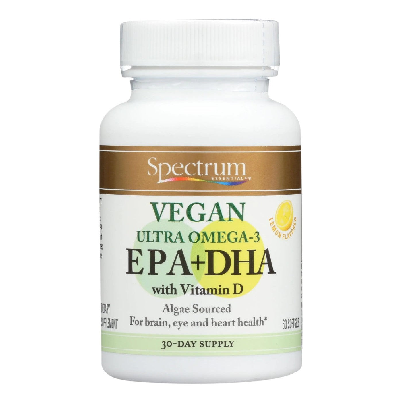 Spectrum Essentials Vegan Ultra Omega-3 - Lemon (60 Softgels)