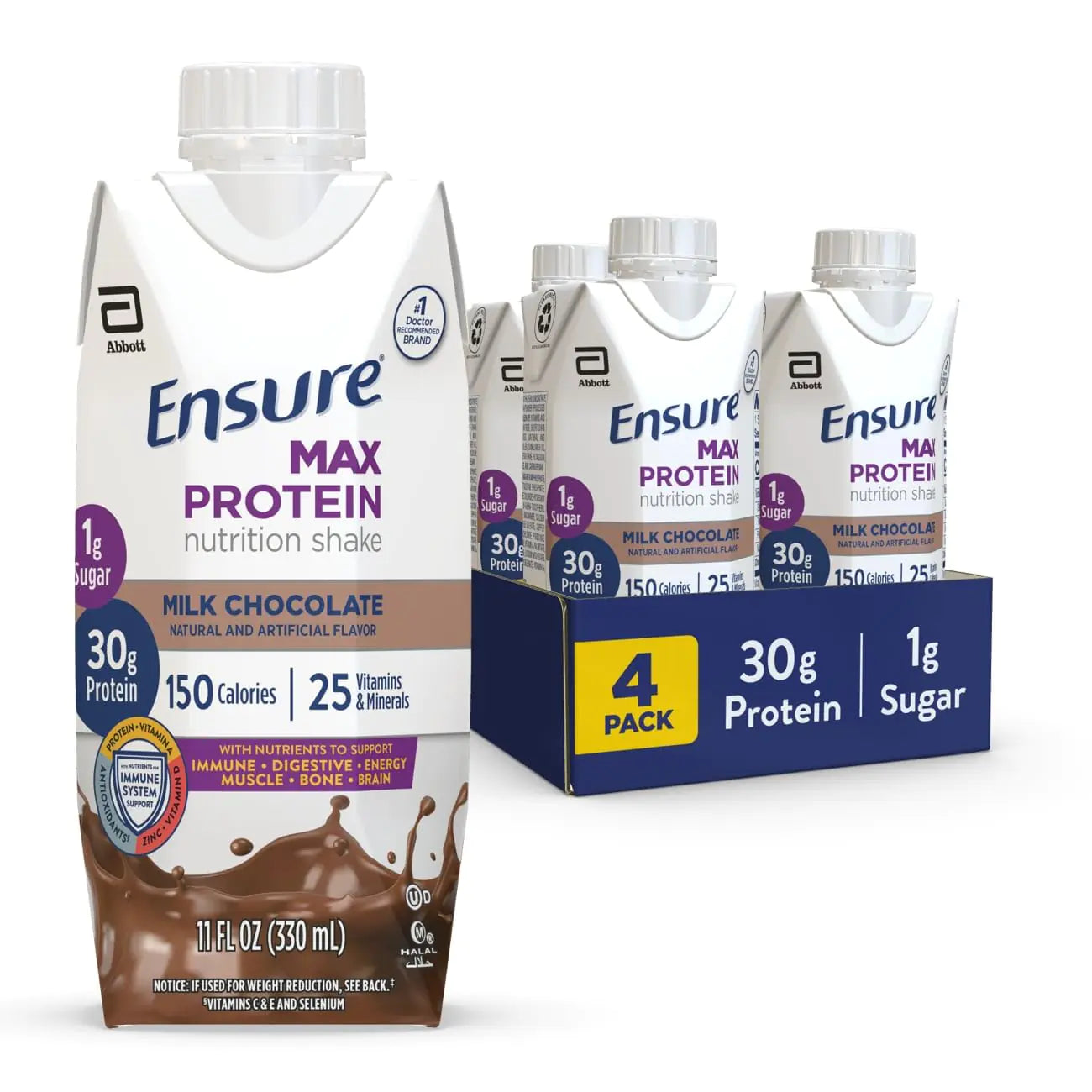 Ensure Max Protein Milk Chocolate Nutrition Shake 11 Fl Oz 4 pack