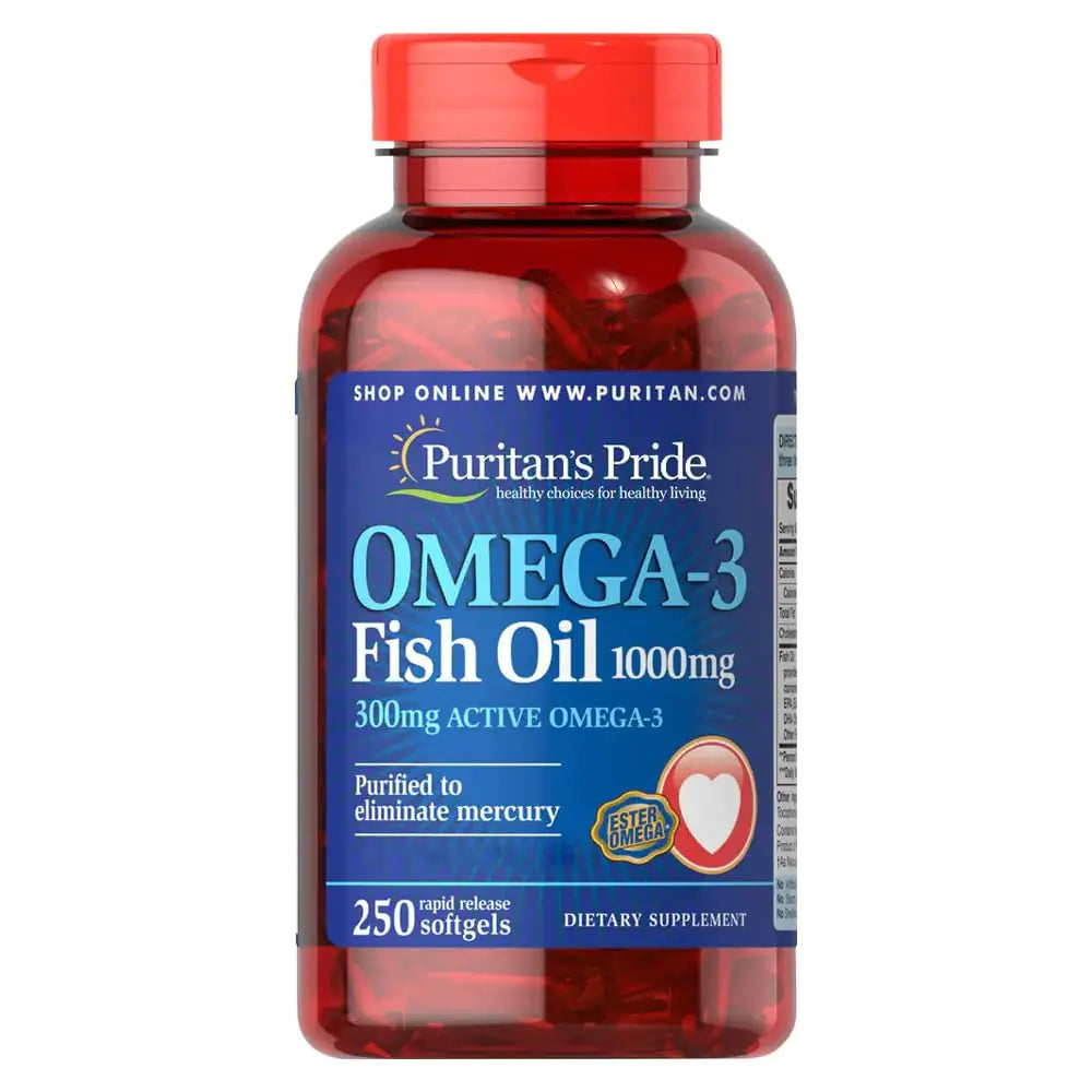 Puritans Pride Omega-3 Fish Oil (250 Softgels)
