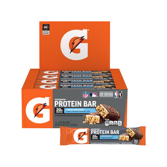 Gatorade Protein Bars - Cookies & Crème (12 Pack)