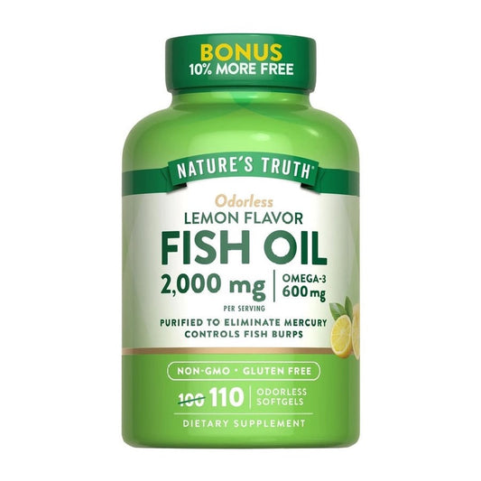 Natures Truth Fish Oil - Lemon (110 Softgels)