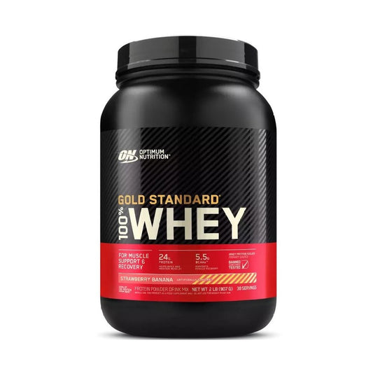 Optimum Nutrition Gold Standard 100% Whey Protein 2LB - Strawberry Banana