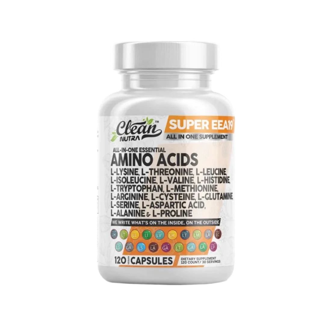Clean Nutra AIO Essential Amino Acids (120 Capsules)