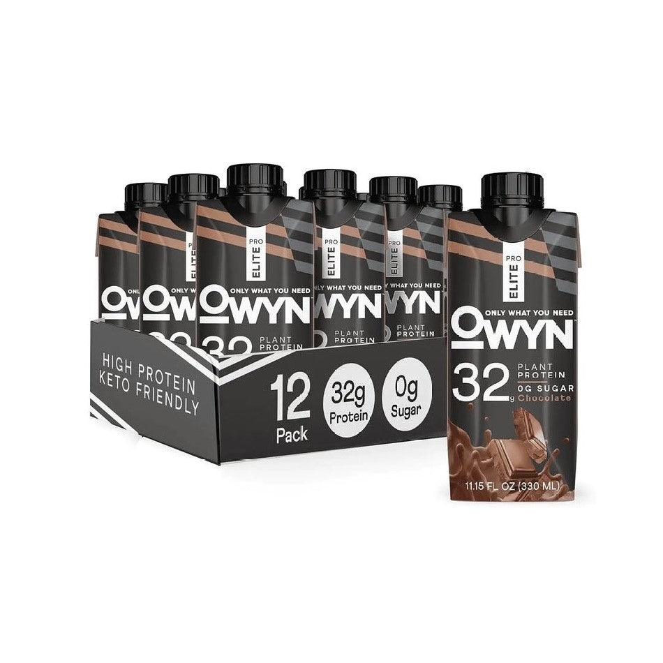 OWYN Pro Elite Plant Protein Shake - Chocolate (12 Pack)